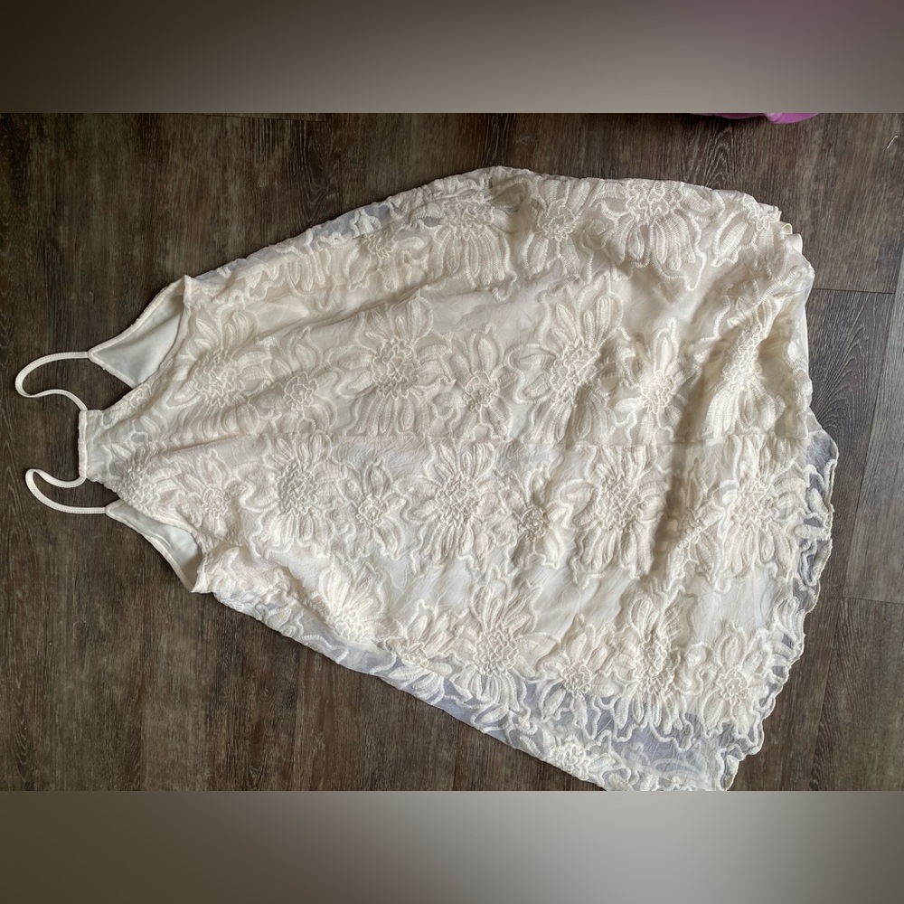 Floral cream dress
